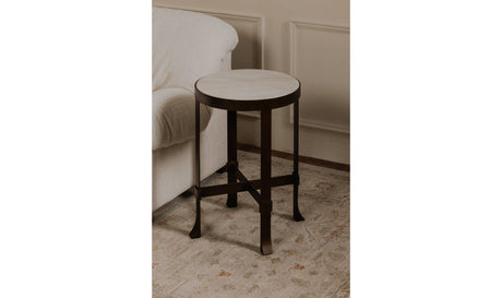 Holli Side Table White Marble by Moe's Home at Eve Furniture