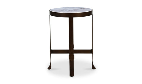 Holli Side Table White Marble by Moe's Home at Eve Furniture
