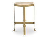 Holli Travertine Side Table by Moe's Home at Eve Furniture