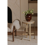 Holli Travertine Side Table by Moe's Home at Eve Furniture