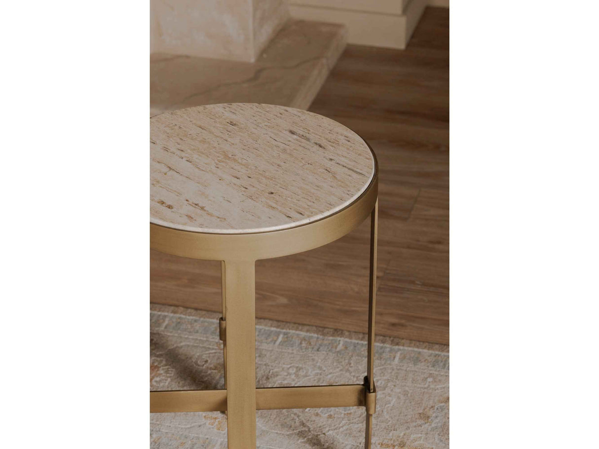 Holli Travertine Side Table