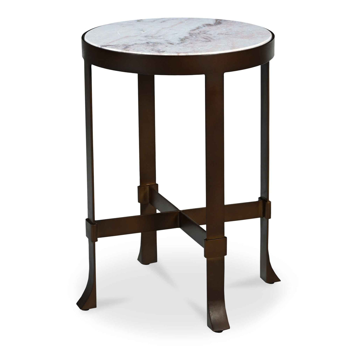 Holli White Marble Side Table by Moe's Home at Eve Furniture