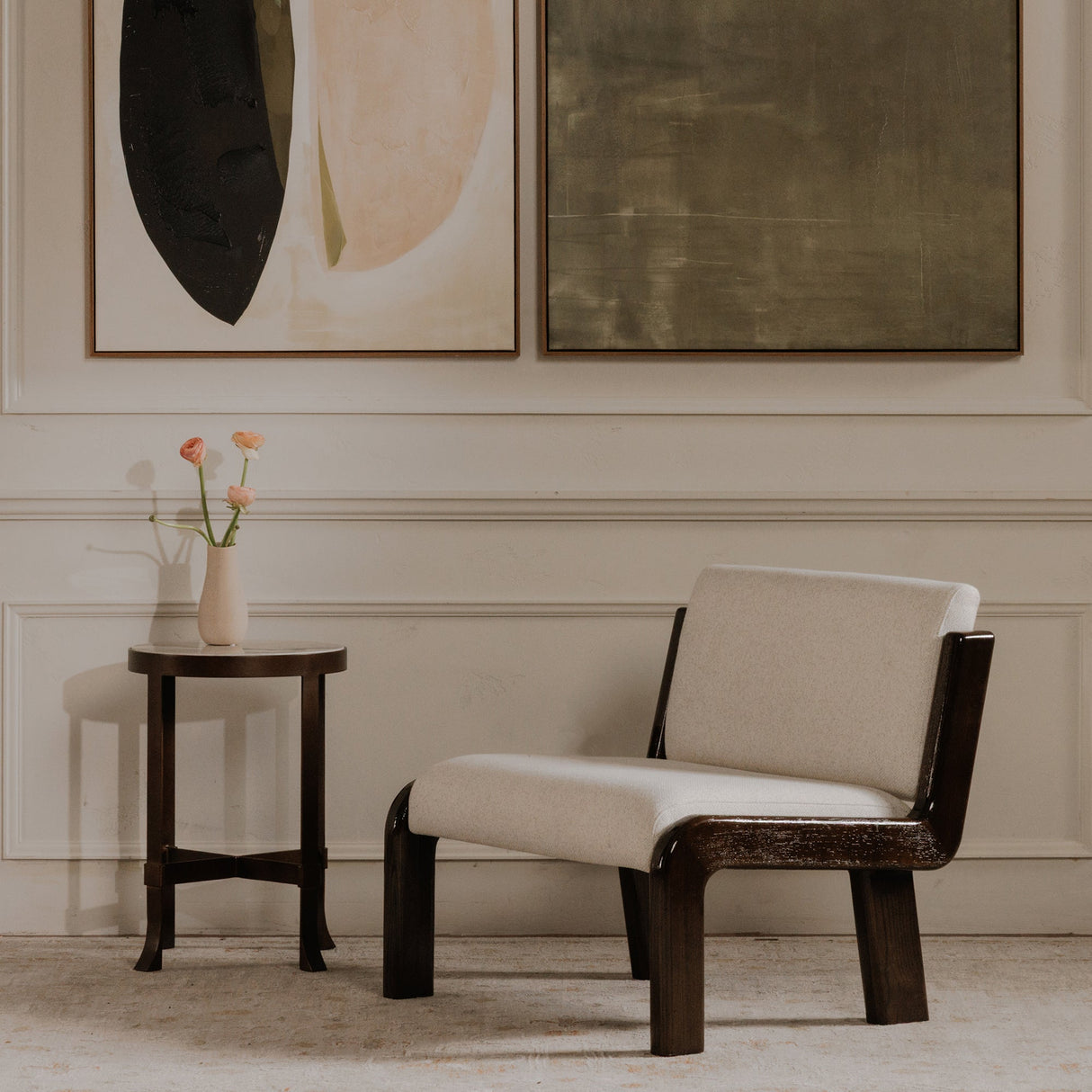 Holli White Marble Side Table by Moe's Home at Eve Furniture