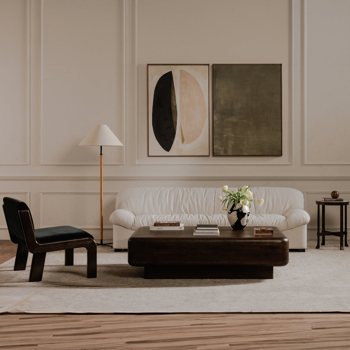 Holli White Marble Side Table by Moe's Home at Eve Furniture