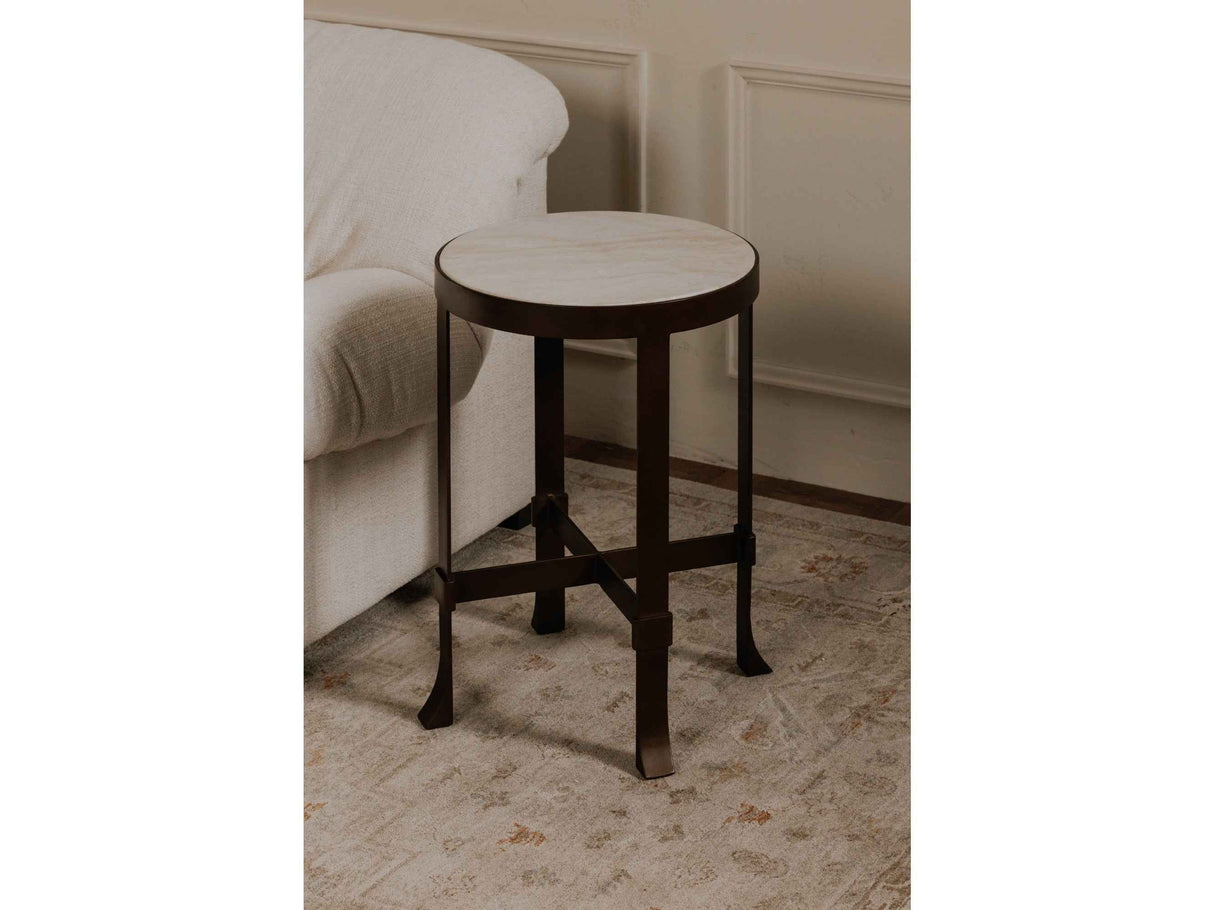 Holli White Marble Side Table by Moe's Home at Eve Furniture