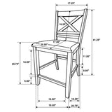 Hollis Brown/White 5-Piece Rectangular Counter Height Dining Set