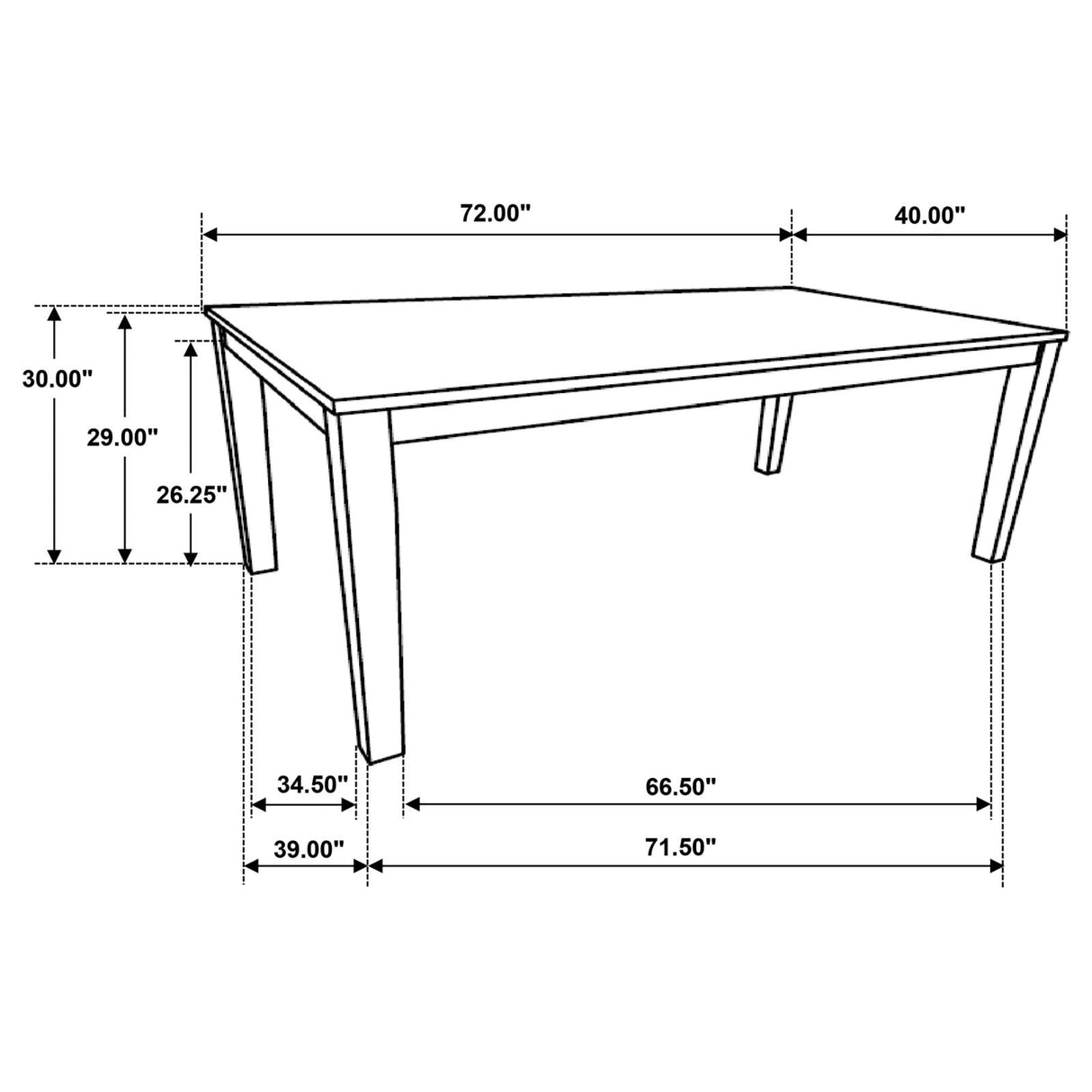 Hollis Brown/White 5-Piece Rectangular Dining Set