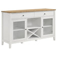 Hollis Brown and White 2-door Dining Sideboard with Drawers by Coaster at Eve Furniture