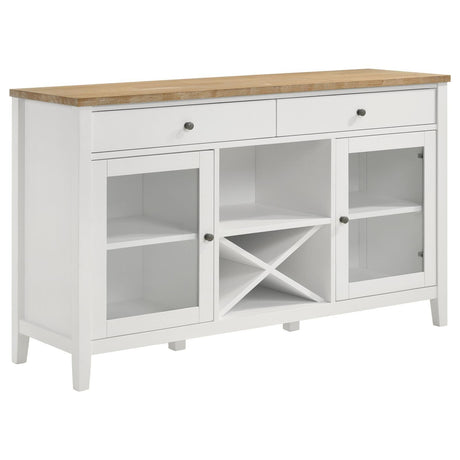 Hollis Brown and White 2-door Dining Sideboard with Drawers by Coaster at Eve Furniture