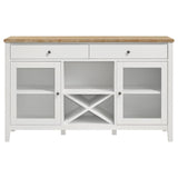 Hollis Brown and White 2-door Dining Sideboard with Drawers by Coaster at Eve Furniture
