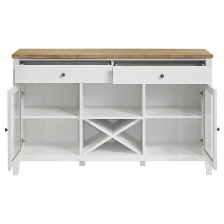 Hollis Brown and White 2-door Dining Sideboard with Drawers by Coaster at Eve Furniture