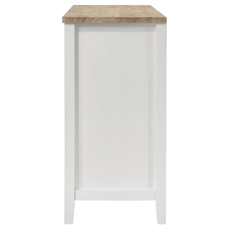 Hollis Brown and White 2-door Dining Sideboard with Drawers by Coaster at Eve Furniture