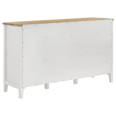 Hollis Brown and White 2-door Dining Sideboard with Drawers by Coaster at Eve Furniture