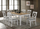 Hollis Brown/White 7-Piece Rectangular Dining Set by Coaster at Eve Furniture