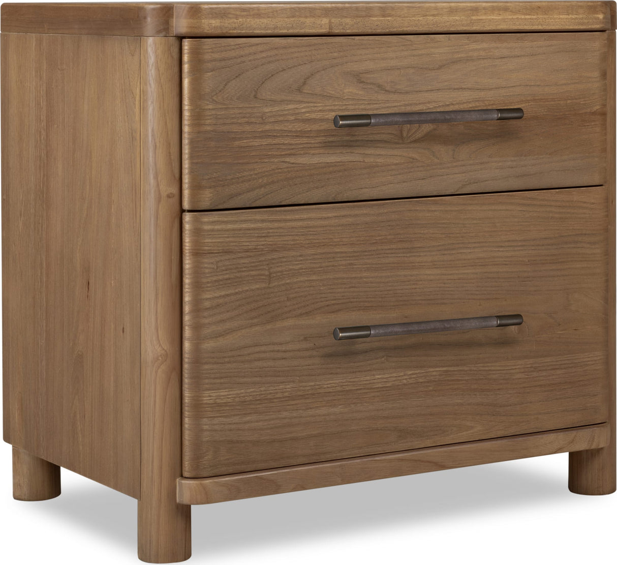 Hollis Cabin Glow Two Drawer Nightstand w/CM by Modus Furniture at Eve Furniture