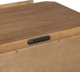 Hollis Cabin Glow Two Drawer Nightstand w/CM by Modus Furniture at Eve Furniture
