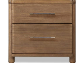 Hollis Cabin Glow Two Drawer Nightstand w/CM by Modus Furniture at Eve Furniture