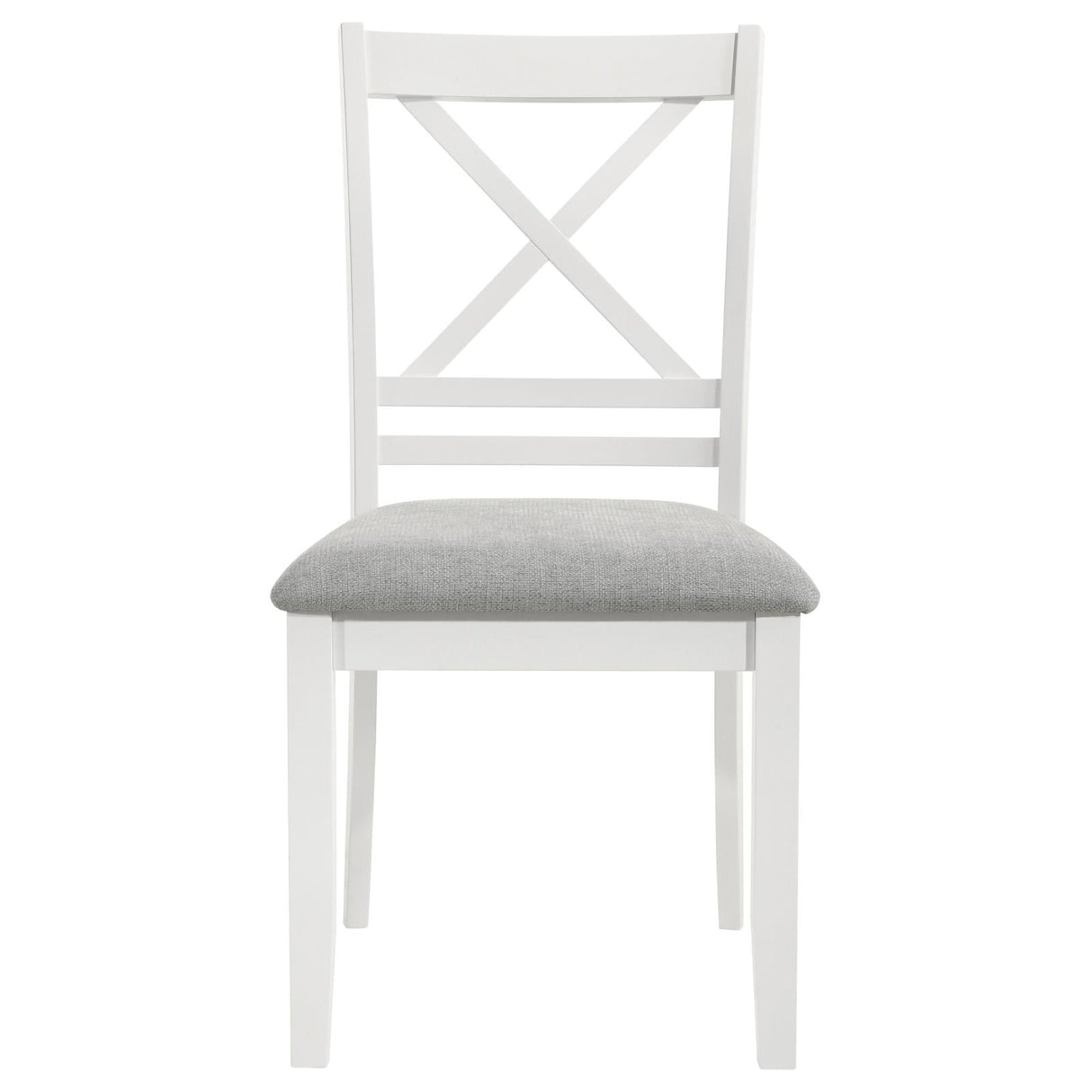 Hollis Cross Back Wood Dining Side Chair White (Set of 2)