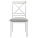 Hollis Cross Back Wood Dining Side Chair White (Set of 2)