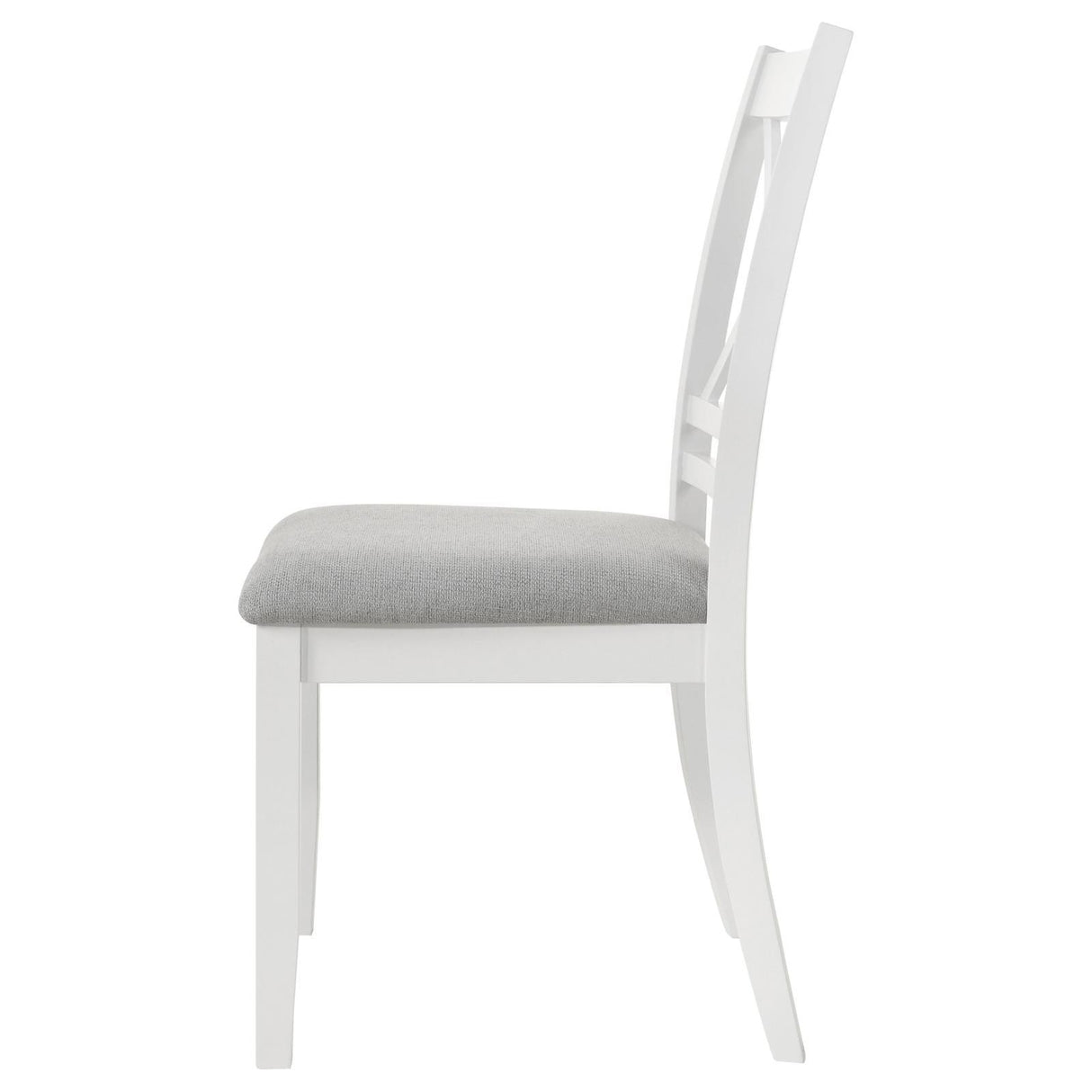 Hollis Cross Back Wood Dining Side Chair White (Set of 2) by Coaster at Eve Furniture
