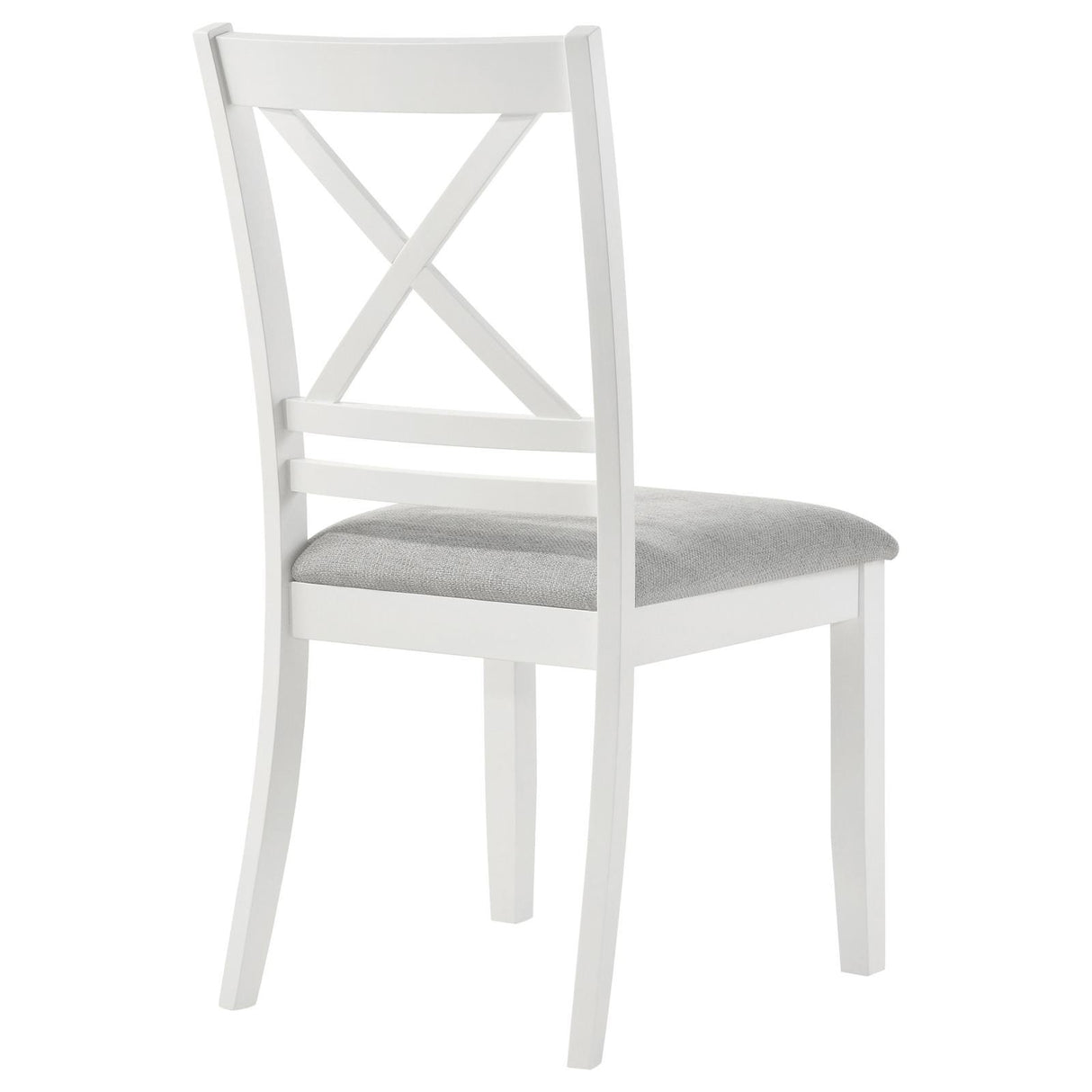 Hollis Cross Back Wood Dining Side Chair White (Set of 2) by Coaster at Eve Furniture