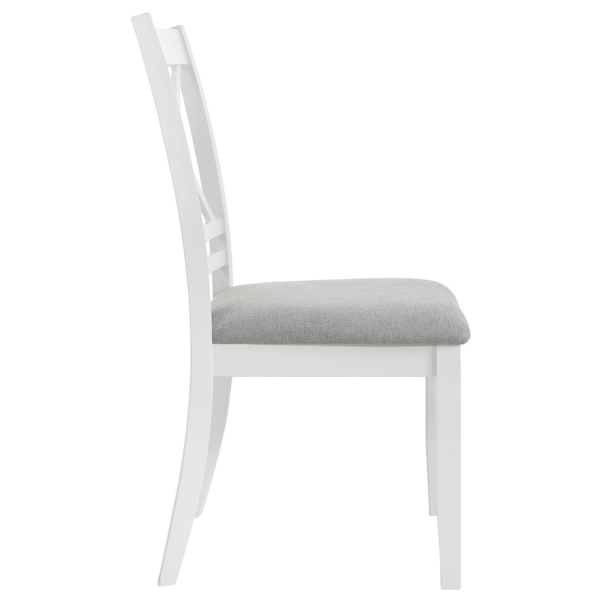 Hollis Cross Back Wood Dining Side Chair White (Set of 2) by Coaster at Eve Furniture