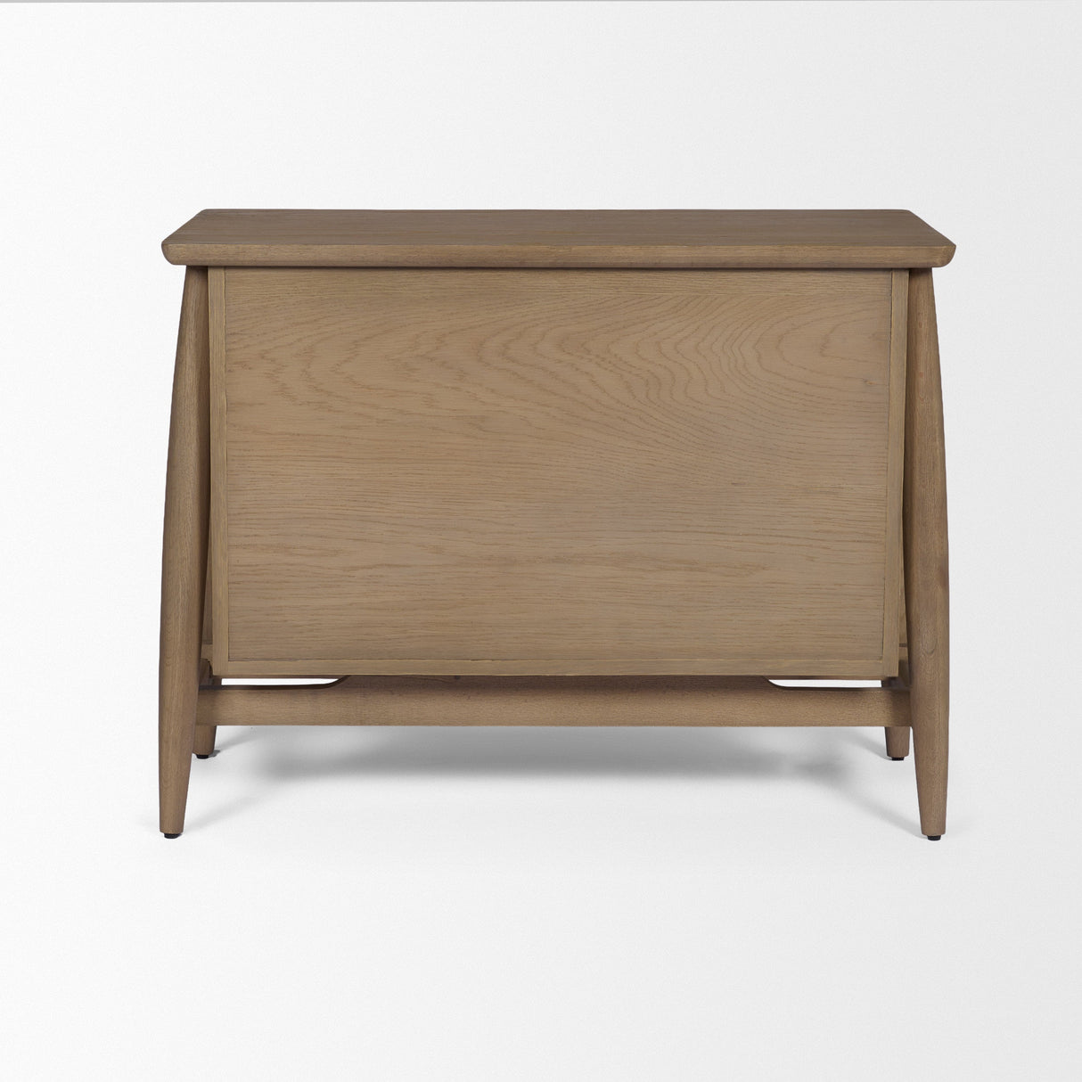Hollis Gray-Brown Wood 3-Drawer Closed Nightstand by Mercana at Eve Furniture