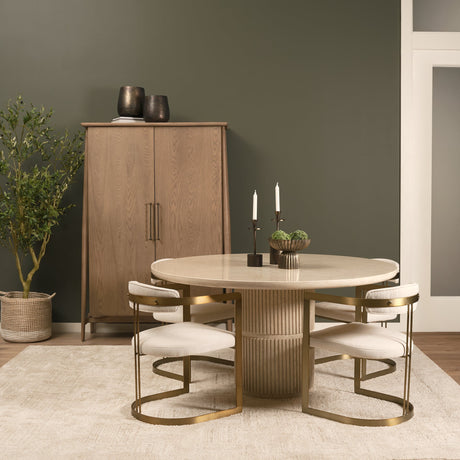 Hollis Gray-Brown Wood Curio Cabinet by Mercana at Eve Furniture