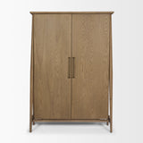 Hollis Gray-Brown Wood Curio Cabinet by Mercana at Eve Furniture