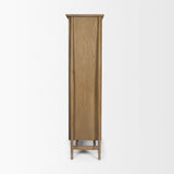 Hollis Gray-Brown Wood Curio Cabinet by Mercana at Eve Furniture