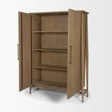 Hollis Gray-Brown Wood Curio Cabinet by Mercana at Eve Furniture