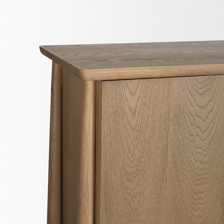 Hollis Gray-Brown Wood Curio Cabinet by Mercana at Eve Furniture