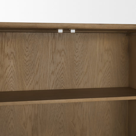 Hollis Gray-Brown Wood Curio Cabinet by Mercana at Eve Furniture