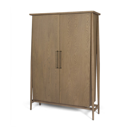 Hollis Gray-Brown Wood Curio Cabinet by Mercana at Eve Furniture