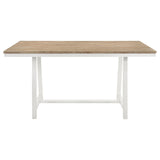 Hollis Rectangular Counter Height Dining Table Brown and White