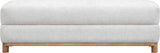 Hollis Snow White/Cabin Glow Wood/Upholstered Bench by Modus Furniture at Eve Furniture