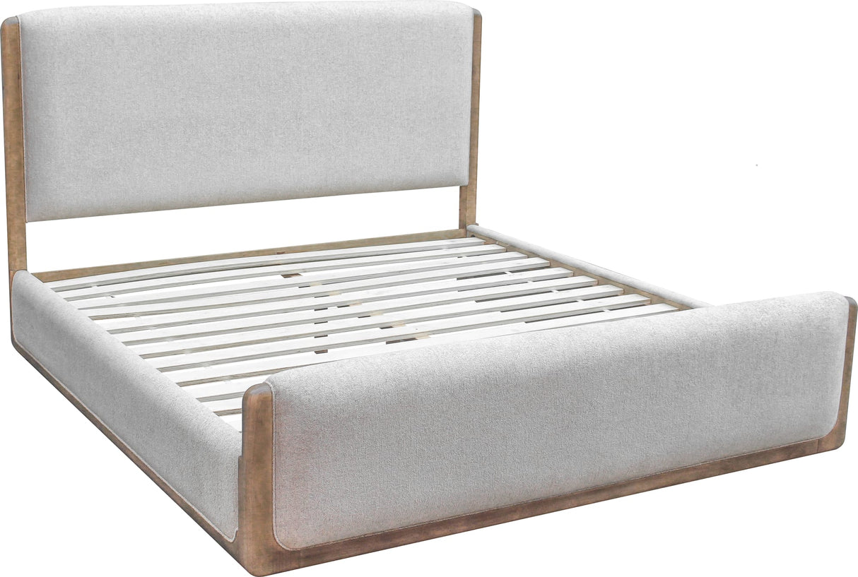Hollis Sweater Grey/Cabin Glow Upholstered King Bed by Modus Furniture at Eve Furniture