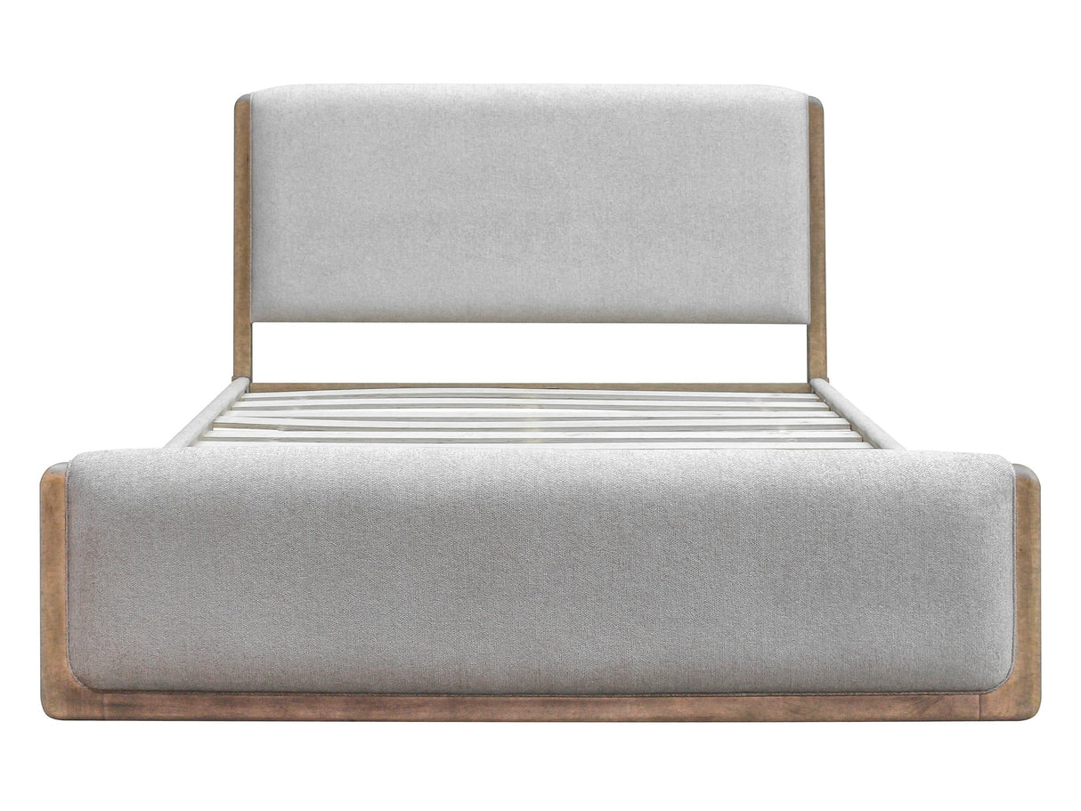 Hollis Sweater Grey/Cabin Glow Upholstered King Bed by Modus Furniture at Eve Furniture