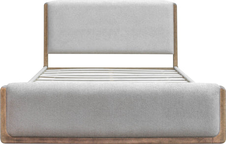 Hollis Sweater Grey/Cabin Glow Upholstered Queen Bed by Modus Furniture at Eve Furniture
