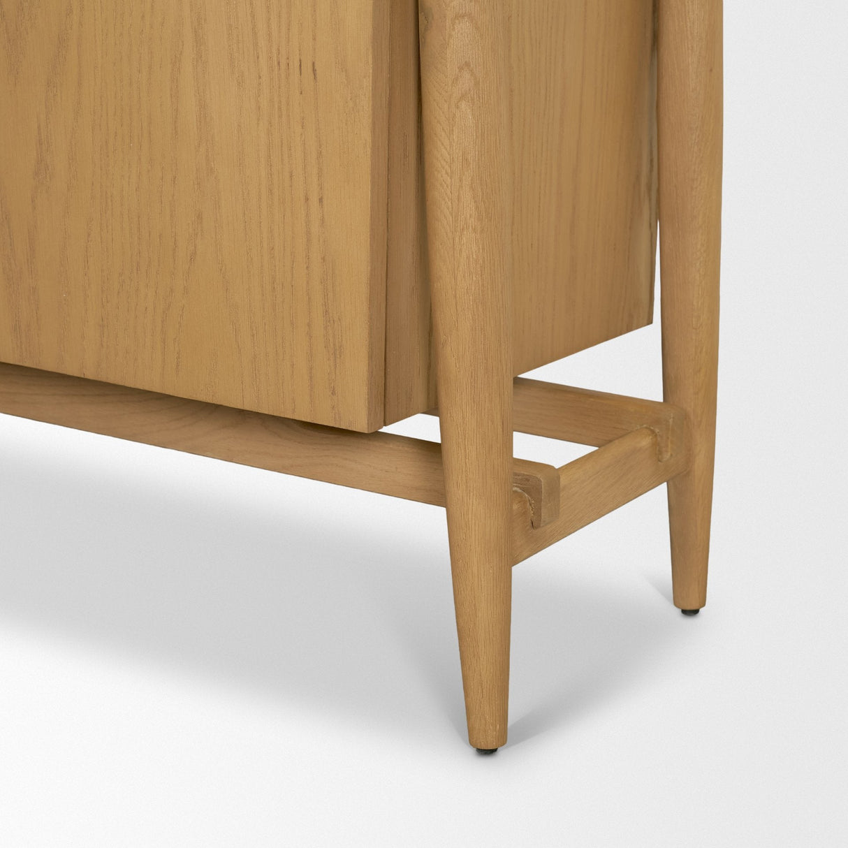 Hollis Warm Brown Wood 4-Door Closed Sideboard by Mercana at Eve Furniture