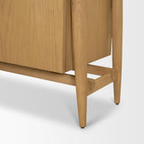 Hollis Warm Brown Wood 4-Door Closed Sideboard by Mercana at Eve Furniture