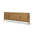 Hollis Warm Brown Wood 4-Door Closed Sideboard by Mercana at Eve Furniture