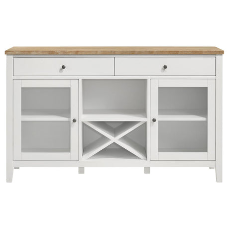 Hollis Brown and White 2-door Dining Sideboard with Drawers by Coaster at Eve Furniture