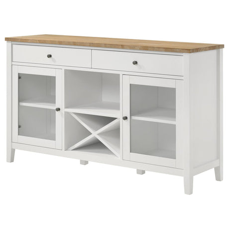 Hollis Brown and White 2-door Dining Sideboard with Drawers by Coaster at Eve Furniture