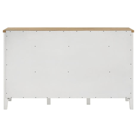 Hollis Brown and White 2-door Dining Sideboard with Drawers by Coaster at Eve Furniture