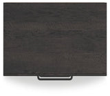 Hollivern Dark Gray 22" 2 Drawer Charging Nightstand by Ashley at Eve Furniture