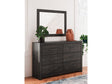 Hollivern Dark Gray 6 Drawer Dresser & Mirror by Ashley at Eve Furniture