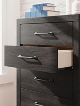 Hollivern Dark Gray Chest of Drawers by Ashley at Eve Furniture