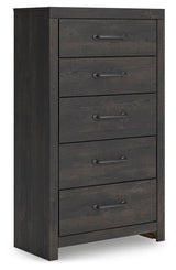 Hollivern Dark Gray Chest of Drawers by Ashley at Eve Furniture