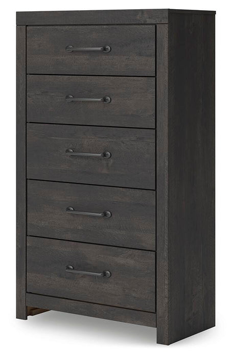 Hollivern Dark Gray Chest of Drawers by Ashley at Eve Furniture